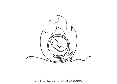 Concepto continuo de servicio al cliente de un plano de línea. Ilustración gráfica vectorial de diseño de líneas simples.