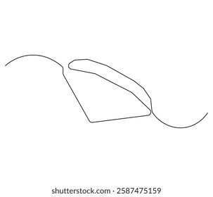 Continuous one line drawing of Diamond. Single line drawing illustration of diamond gemston. Brilliant concept vector art. Doodle line illustration.