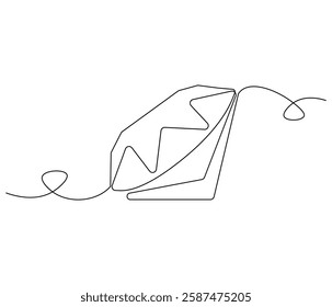 Continuous one line drawing of Diamond. Single line drawing illustration of diamond gemston. Brilliant concept vector art. Doodle line illustration.