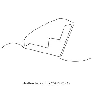 Continuous one line drawing of Diamond. Single line drawing illustration of diamond gemston. Brilliant concept vector art. Doodle line illustration.