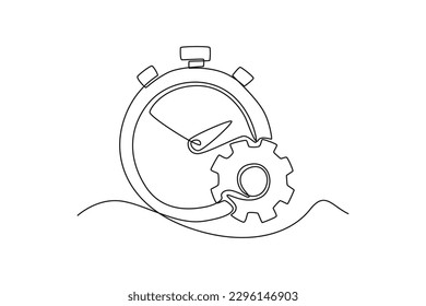 Icono de contorno continuo de la eficiencia del dibujo de una línea. concepto de alfabetización financiera. Ilustración gráfica vectorial de diseño de líneas simples.