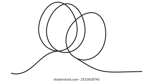 Continuous one line drawing of egg with abstract shape. Vector illustration design element for Easter holidays. easter egg line art style vector.