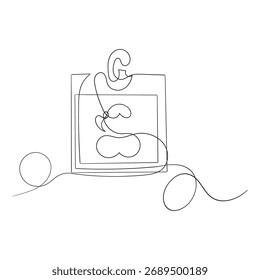 Ilustração contínua do cartão de identificação de um desenho de linha do funcionário. Vetor ID uma linha carro linha desenho funcionário identificação cartão linha contínua desenho funcionário identificação