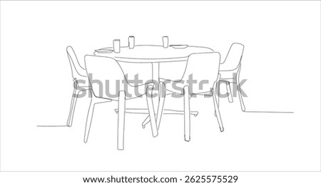 Continuous one line drawing food court icon line element. Vector illustration of food court line art isolated on clean background for your web, logo design.