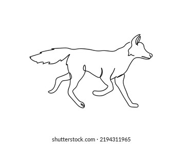 646 One line drawing fox Images, Stock Photos & Vectors | Shutterstock