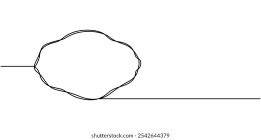Continuous one line drawing frame, Outline of a frame on a white background. Vector illustration, Square frame continuous one line drawing. Border freehand single line hand drawn style for quote