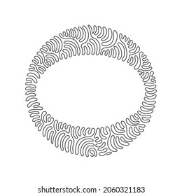 Formas geométricas continuas de dibujo de una línea, icono de elipse. Línea simple, contorno vectorial 3d figuras iconos para ui y ux. Estilo de fondo del círculo de redondeo giratorio. Ilustración vectorial de diseño de líneas simples