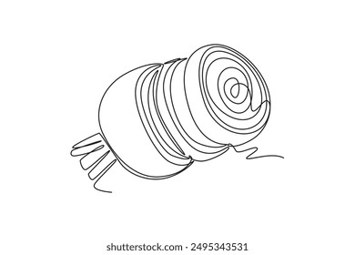 Continuous one line drawing group of half sliced healthy raw organic beetroot for farm logo identity. Freshness table beet concept vegetable icon. Single line draw design vector graphic illustration