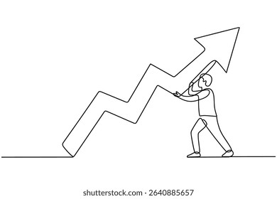 Continuous One Line Drawing Growth