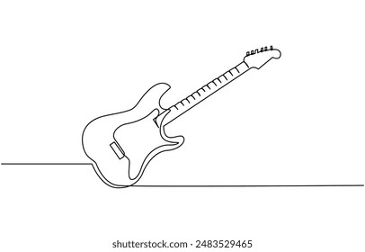 
Dibujo continuo de una línea de una guitarra, guitarra, arte de una línea. Dibujo continuo de línea de música, equipo, canción, guitarra, eléctrica, melodía, rock, volumen, acorde, bajo, acústico con una inscripción, 