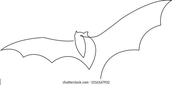 Bat Line Drawing Images, Stock Photos & Vectors | Shutterstock