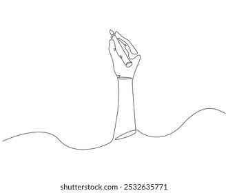 Dibujo continuo de una línea de bolígrafo de mano. Ilustración de dibujo de una línea de escritura a mano con pluma. Arte de línea del concepto del día mundial de la escritura. Esquema editable
