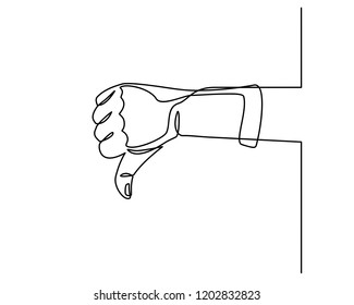 Continuous one line drawing. hands on white background.