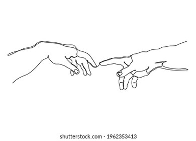 Hand Touching Drawing High Res Stock Images Shutterstock