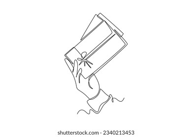 Continuous one line drawing of hands holding pens and pencils, writing letter on paper, taking notes in notebook, filling diary and signing business documents concept. Doodle vector illustration.