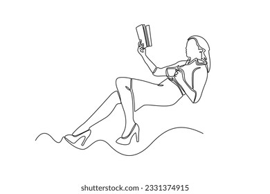 Kontinuierliche Zeichnung von glücklichen Freunden fliegen, schwimmen und springen in Luft. Freiheitskonzept. Doodle Vektorgrafik im einfachen linearen Stil. 