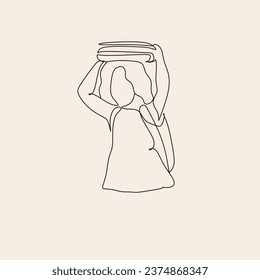 Continuous one line drawing. Happy kids reading open books sitting on floor. Vector illustration