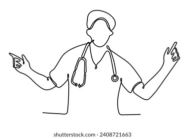 Continuous one line drawing healthcare activity concept. Single line draw design vector graphic illustration