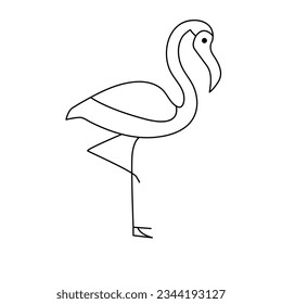
Dibujo continuo de una línea de la ilustración del vector de heron
