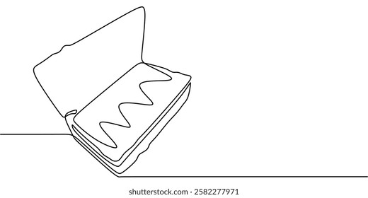 Continuous One line drawing of Historical Book. Symbolizing an old book with basic open or closed design. Vector illustration hand drawn.