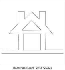 Dibujo continuo de una línea de la ilustración del vector del dibujo de la línea de inicio 