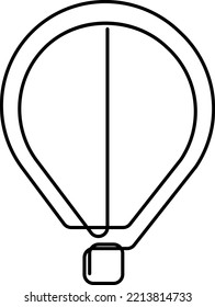 Continuous one line drawing of hot air balloon. Vector illustration.