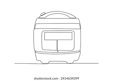 Continuous one line drawing Household appliances concept. Doodle vector illustration.