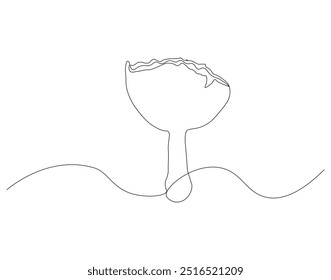 Continuous one line drawing ice cream bar stick. Dessert concept. Single line draw design vector
