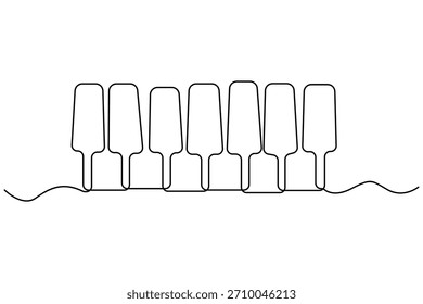Dibujo continuo de una línea de diseño de contorno mínimo de helado
