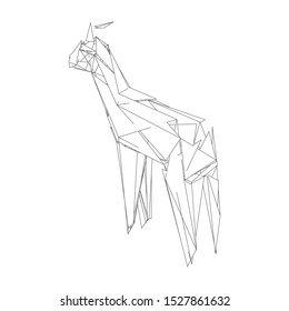 Continuous one line drawing. Impala walking symbol. Logo of the Impala. Vector illustration