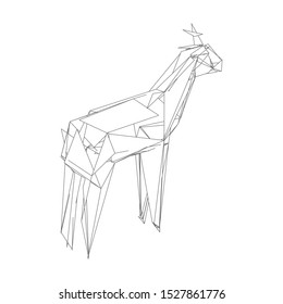 Continuous one line drawing. Impala walking symbol. Logo of the Impala. Vector illustration