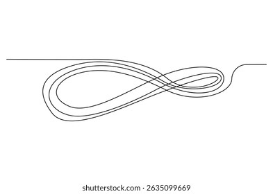 Continuous one line drawing of Infinity Icon. Single line drawing illustration of Infinity logo. Infinity Loop concept vector art. Doodle line illustration.