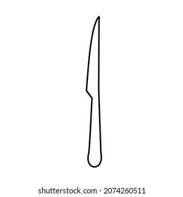Continuous one line drawing knife,meat cutting knife,and others
.Vector illustration household appliance .
