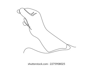 Una línea contínua dibujando a los niños con gestos de la mano de amor coreanos. Feliz Día del Niño. Ilustración gráfica vectorial de diseño de líneas simples.
