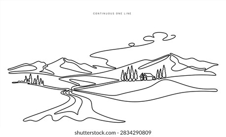 Continuous one line drawing