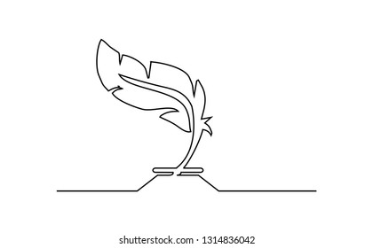 continuous one line drawing of law vector