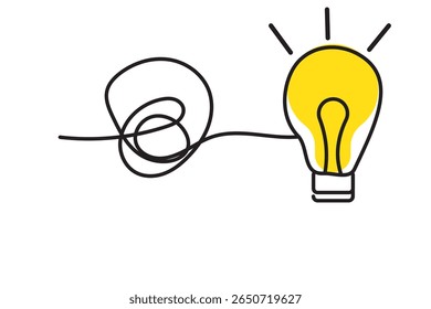 Desenho contínuo de uma linha de luz conceito de energia vetor ilustração