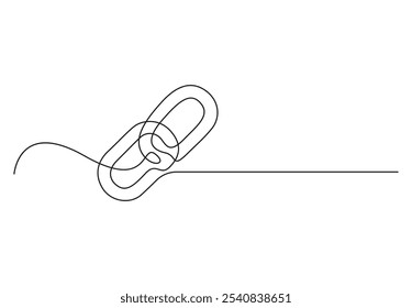 Continuous one line drawing of link icon Hyperlink chain symbol vector illustration