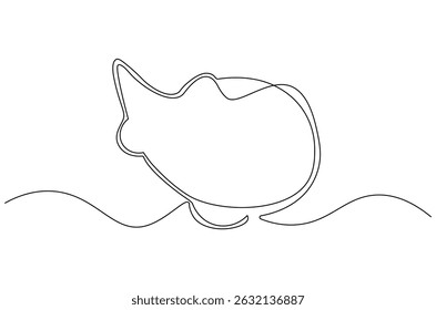 Continuous one line drawing of Liquid abstract shapes. Single line drawing illustration of Fluid abstract background. Spilled liquid concept vector art. Doodle line illustration.