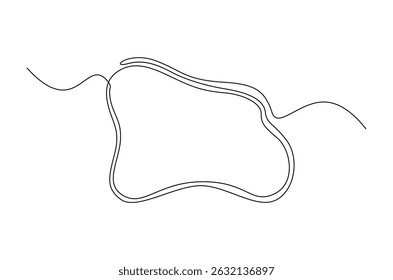 Continuous one line drawing of Liquid abstract shapes. Single line drawing illustration of Fluid abstract background. Spilled liquid concept vector art. Doodle line illustration.