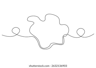 Desenho contínuo de uma linha de formas abstratas Líquidas. Ilustração de desenho de linha única do plano de fundo abstrato do fluido. Despejado conceito líquido vetor arte. Desenho de linha ilustração.