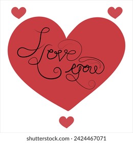 Continuous one line drawing of i love you text with love shape vector art illustration
