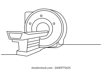 Continuous one line drawing Magnetic resonance imaging