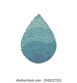 Vidrio de aumento de dibujo continuo de una línea o icono de búsqueda. Ampliador plano para uso en diseño web, ui, programa, aplicación, software. Estilo de rizo giratorio. ilustración vectorial de diseño de línea única
