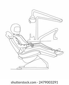Continuous One Line Drawing of man with Laptop. Worker Symbol for Modern Design.