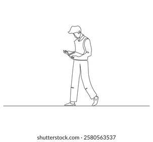 Continuous one line drawing of man reading book . Single line drawing illustration of man reading book . Person study by reading concept vector art. Doodle line illustration.
