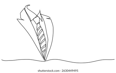Continuous Um desenho de linha de homem gravata. Banner Feliz Dia dos Pais com espaço para cópias. Traçado editável