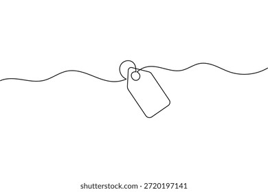 Desenho contínuo de uma linha de um ícone de vetor de maleta de negócios minimalista