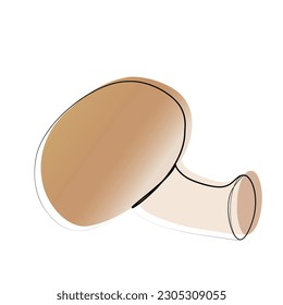 continuous one line drawing of a mushroom. vector illustration