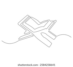 Continuous one line drawing of opened Quran. Single line drawing illustration of muslim holy book. Muslim ramadan kareem concept vector art. Doodle line illustration.

